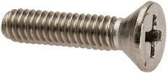 Value Collection - #8-32 UNC, 3/4" OAL Phillips Drive Machine Screw - Flat Head, Grade 316 Stainless Steel, Uncoated, Without Washer - Eagle Tool & Supply