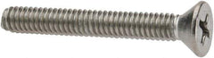 Value Collection - #8-32 UNC, 1-1/4" OAL Phillips Drive Machine Screw - Flat Head, Grade 316 Stainless Steel, Uncoated, Without Washer - Eagle Tool & Supply