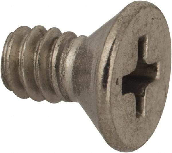 Value Collection - #10-24 UNC, 3/8" OAL Phillips Drive Machine Screw - Flat Head, Grade 316 Stainless Steel, Uncoated, Without Washer - Eagle Tool & Supply