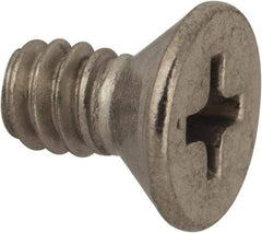 Value Collection - #10-24 UNC, 3/8" OAL Phillips Drive Machine Screw - Flat Head, Grade 316 Stainless Steel, Uncoated, Without Washer - Eagle Tool & Supply