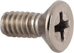 Value Collection - #10-24 UNC, 1/2" OAL Phillips Drive Machine Screw - Flat Head, Grade 316 Stainless Steel, Uncoated, Without Washer - Eagle Tool & Supply