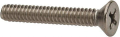 Value Collection - #10-24 UNC, 1-1/4" OAL Phillips Drive Machine Screw - Flat Head, Grade 316 Stainless Steel, Uncoated, Without Washer - Eagle Tool & Supply