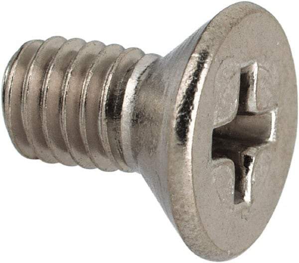 Value Collection - #10-32 UNF, 3/8" OAL Phillips Drive Machine Screw - Flat Head, Grade 316 Stainless Steel, Uncoated, Without Washer - Eagle Tool & Supply
