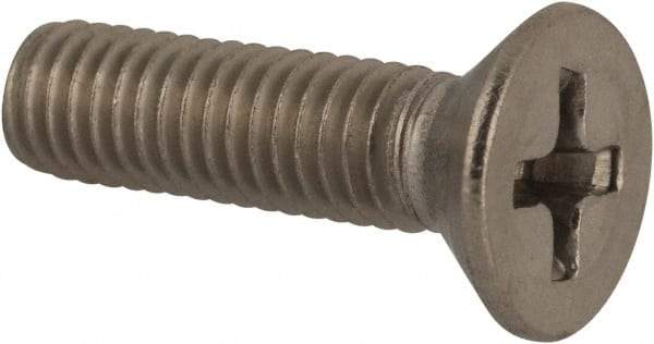 Value Collection - #10-32 UNF, 3/4" OAL Phillips Drive Machine Screw - Flat Head, Grade 316 Stainless Steel, Uncoated, Without Washer - Eagle Tool & Supply