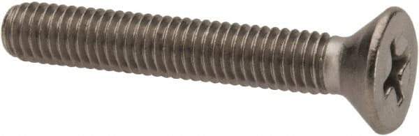 Value Collection - #10-32 UNF, 1-1/4" OAL Phillips Drive Machine Screw - Flat Head, Grade 316 Stainless Steel, Uncoated, Without Washer - Eagle Tool & Supply