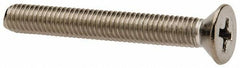 Value Collection - #10-32 UNF, 1-1/2" OAL Phillips Drive Machine Screw - Flat Head, Grade 316 Stainless Steel, Uncoated, Without Washer - Eagle Tool & Supply