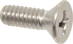 Value Collection - 1/4-20 UNC, 3/4" OAL Phillips Drive Machine Screw - Flat Head, Grade 316 Stainless Steel, Uncoated, Without Washer - Eagle Tool & Supply