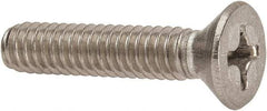 Value Collection - 1/4-20 UNC, 1-1/4" OAL Phillips Drive Machine Screw - Flat Head, Grade 316 Stainless Steel, Uncoated, Without Washer - Eagle Tool & Supply