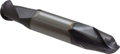 Accupro - 1/2" Diam, 5/8" LOC, 2 Flute Solid Carbide Ball End Mill - AlTiN Finish, Double End, 3" OAL, 1/2" Shank Diam, Spiral Flute - Eagle Tool & Supply