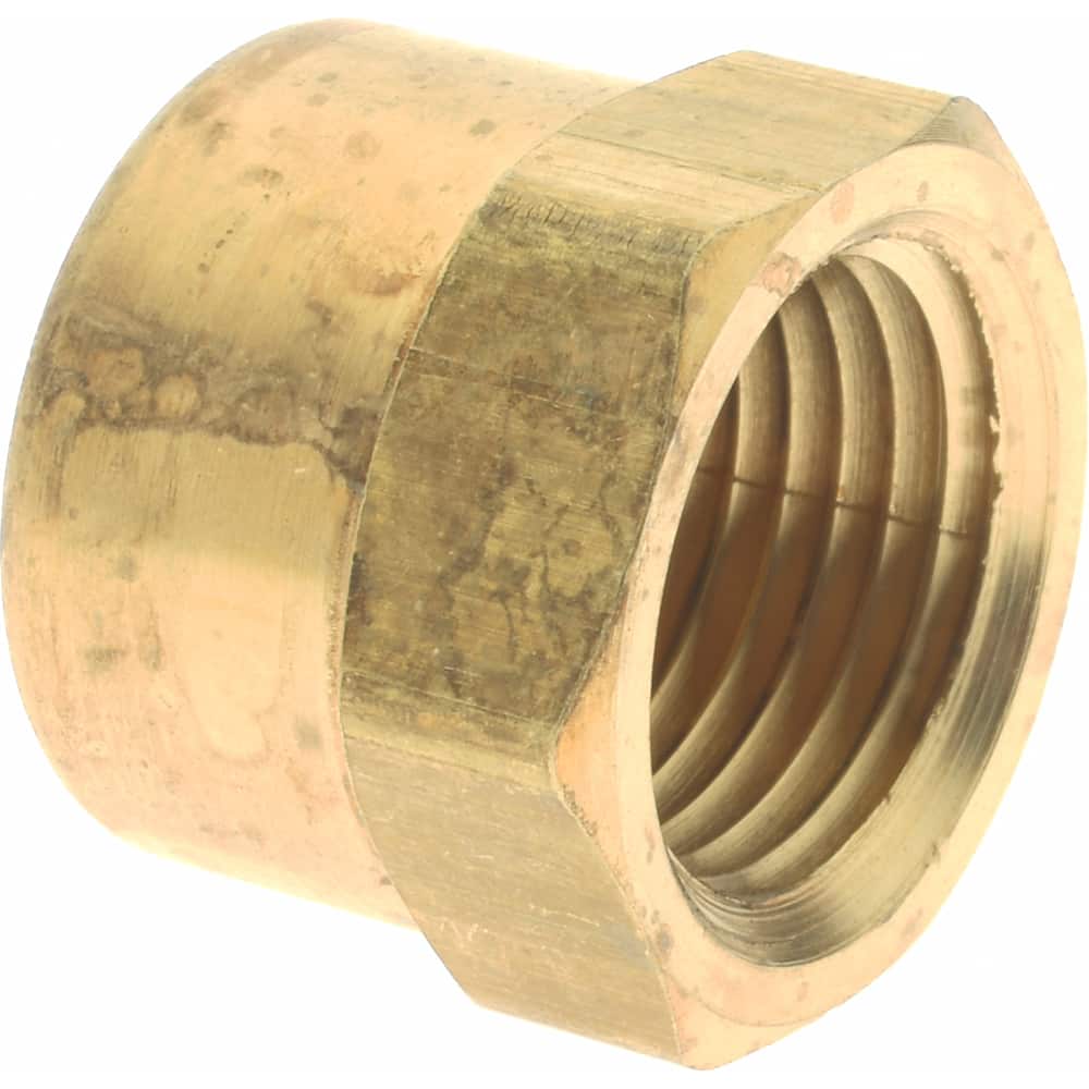 Eaton - 3/8 Female Thread, Brass Industrial Pipe End Cap - Eagle Tool & Supply