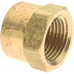 Eaton - 3/8 Female Thread, Brass Industrial Pipe End Cap - Eagle Tool & Supply