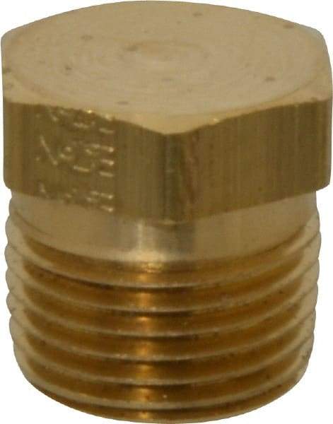 Eaton - 3/8 Male Thread, Brass Industrial Pipe Hex Head Plug - MNPTF, 1,200 psi - Eagle Tool & Supply