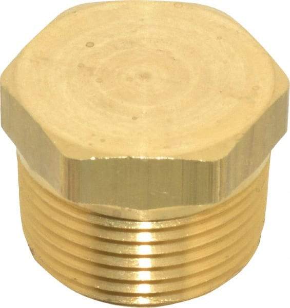 Eaton - 3/4 Male Thread, Brass Industrial Pipe Hex Head Plug - MNPTF, 1,200 psi - Eagle Tool & Supply