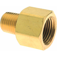 Eaton - 1/4 Male Thread x 3/8 Female Thread, Brass Industrial Pipe Adapter - Eagle Tool & Supply