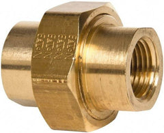 Eaton - 1/2 Female Thread, Brass Industrial Pipe Union - FNPTF, 1,200 psi - Eagle Tool & Supply