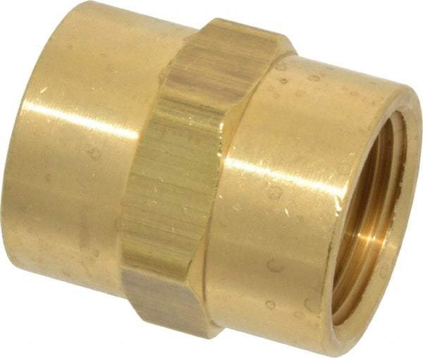 Eaton - 3/4 Female Thread, Brass Industrial Pipe Coupling - FNPTF, 1,200 psi - Eagle Tool & Supply