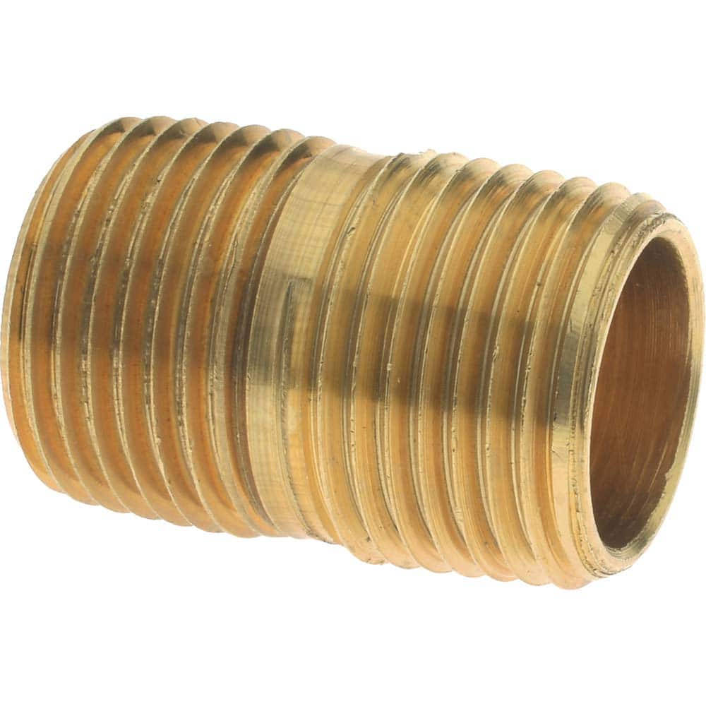 Eaton - 3/8 Male Thread, Brass Industrial Pipe Close Nipple - Eagle Tool & Supply