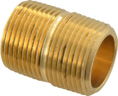 Eaton - 3/4 Male Thread, Brass Industrial Pipe Close Nipple - Eagle Tool & Supply
