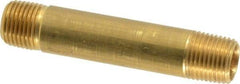Eaton - 1/8 Male Thread, Brass Industrial Pipe Long Nipple - MNPTF, 1,200 psi - Eagle Tool & Supply