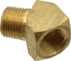 Eaton - 3/8 Male Thread x 3/8 Female Thread, Brass Industrial Pipe 45° Street Elbow - MNPTF x FNPTF, 1,200 psi - Eagle Tool & Supply