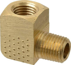 Eaton - 1/4 Male Thread x 1/4 Female Thread, Brass Industrial Pipe 90° Street Elbow - MNPTF x FNPTF, 1,200 psi - Eagle Tool & Supply