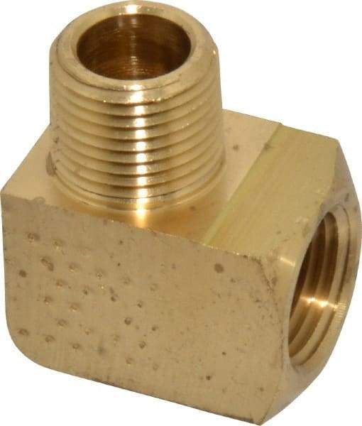Eaton - 3/8 Male Thread x 3/8 Female Thread, Brass Industrial Pipe 90° Street Elbow - MNPTF x FNPTF, 1,200 psi - Eagle Tool & Supply
