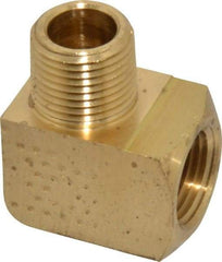 Eaton - 3/8 Male Thread x 3/8 Female Thread, Brass Industrial Pipe 90° Street Elbow - MNPTF x FNPTF, 1,200 psi - Eagle Tool & Supply