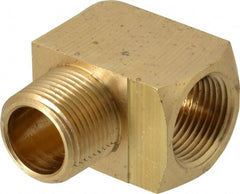 Eaton - 3/4 Male Thread x 3/4 Female Thread, Brass Industrial Pipe 90° Street Elbow - Eagle Tool & Supply