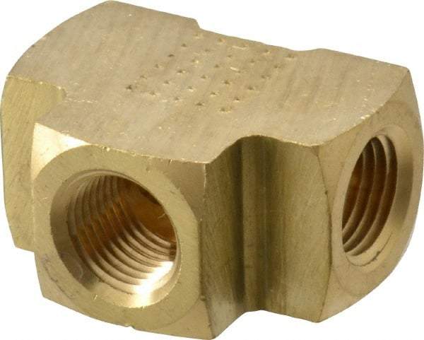 Eaton - 1/8 Female Thread, Brass Industrial Pipe Female Tee - FNPTF, 1,200 psi - Eagle Tool & Supply