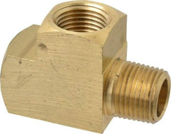 Eaton - 1/2 Male Thread x 1/2 Female Thread, Brass Industrial Pipe Street Tee - MNPTF x FNPTF, 1,200 psi - Eagle Tool & Supply