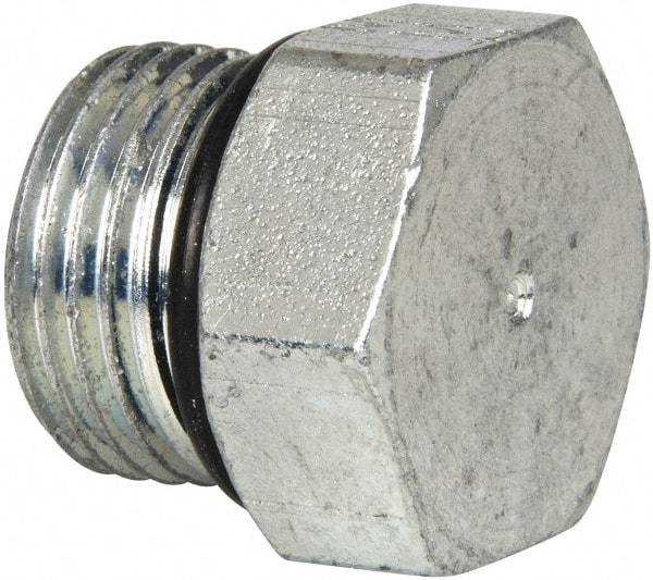 Eaton - 1/2 Male Thread, Steel Industrial Pipe Hex Head Plug - Male Straight Thread O-Ring, 6,000 psi - Eagle Tool & Supply