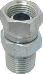 Eaton - 1/2-14 Male Thread x 1/2-14 Female Thread, Steel Industrial Pipe Adapter - MNPT x FNPSM, 2,500 psi - Eagle Tool & Supply