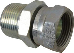 Eaton - 1 - 11-1/2 Male Thread x 1 - 11-1/2 Female Thread, Steel Industrial Pipe Adapter - MNPT x FNPSM, 2,500 psi - Eagle Tool & Supply