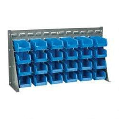 Quantum Storage - 120 Lb Capacity, 36" Deep x 8" Wide x 19" High, Steel Bench Rack - For Hanging Bins - Eagle Tool & Supply