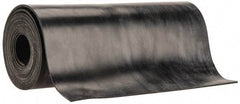 Made in USA - 1/16" Thick x 6" Wide x 5' Long Black Buna-N Rubber Roll - Stock Length, Plain Back, 50 Shore A Durometer, 2,500 psi Tensile Strength, -20°F to 170°F - Eagle Tool & Supply