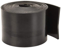 Made in USA - 3/32" Thick x 2" Wide x 5' Long Black Buna-N Rubber Roll - Stock Length, Plain Back, 50 Shore A Durometer, 2,500 psi Tensile Strength, -20°F to 170°F - Eagle Tool & Supply
