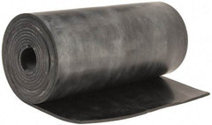 Made in USA - 3/32" Thick x 6" Wide x 5' Long Black Buna-N Rubber Roll - Stock Length, Plain Back, 50 Shore A Durometer, 2,500 psi Tensile Strength, -20°F to 170°F - Eagle Tool & Supply
