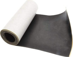 Made in USA - 1/32" Thick x 6" Wide x 60" Long, Adhesive Backed Buna-N Rubber Strip - Stock Length, 50 Shore A Durometer, 2,500 psi Tensile Strength, -20 to 170°F, Black - Eagle Tool & Supply