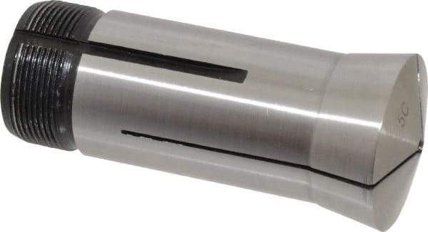 Interstate - 9/64 Inch 5C Round Collet - 3.28" Overall Length, 1.041-24 Internal Thread Size, Steel, 0.0005 Inch TIR - Exact Industrial Supply