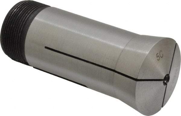 Interstate - 5/32 Inch 5C Round Collet - 3.28" Overall Length, 1.041-24 Internal Thread Size, Steel, 0.0005 Inch TIR - Exact Industrial Supply
