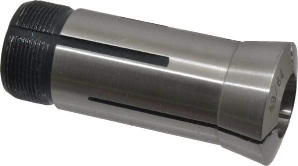 Interstate - 49/64 Inch 5C Round Collet - 3.28" Overall Length, 1.041-24 Internal Thread Size, Steel, 0.0005 Inch TIR - Exact Industrial Supply