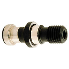 Iscar - CAT40 Taper, M16x2 Thread, 45° Angle Radius, Standard Retention Knob - 1-3/4" OAL, 0.7087" Knob Diam, 0.6457" from Knob to Flange, 0.2913" Coolant Hole, Through Coolant - Exact Industrial Supply