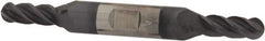 Accupro - 1/4" Diam, 5/8" LOC, 4 Flute Solid Carbide Ball End Mill - AlTiN Finish, Double End, 3" OAL, 3/8" Shank Diam, Spiral Flute - Eagle Tool & Supply