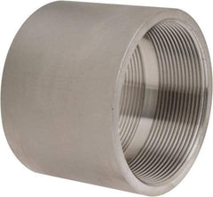 Merit Brass - 4" Grade 304 Stainless Steel Pipe Coupling - FNPT x FNPT End Connections, 150 psi - Eagle Tool & Supply