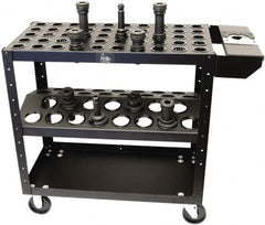 Big Bear Enterprises - 50 Tool Capacity, Taper Econo Kart CNC Tool Cart Optional Second Shelf - Eagle Tool & Supply