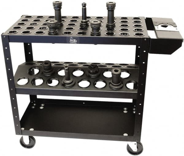 Big Bear Enterprises - 32 Tool Capacity, Cat 50V/BT Taper Econo Kart CNC Tool Cart - Eagle Tool & Supply