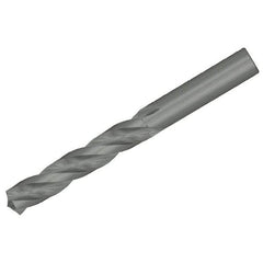 Kennametal - 1/4" 130° Solid Carbide Jobber Drill - Bright Finish, Right Hand Cut, Spiral Flute, Straight Shank, 3.74" OAL, Standard Point - Eagle Tool & Supply