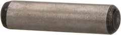 Value Collection - 1/8" Diam x 1/2" Pin Length Alloy Steel Oversized Dowel Pin - C 50-58 Hardness, 3,200 Lb Breaking Strength, 1 Beveled & 1 Rounded End - Eagle Tool & Supply