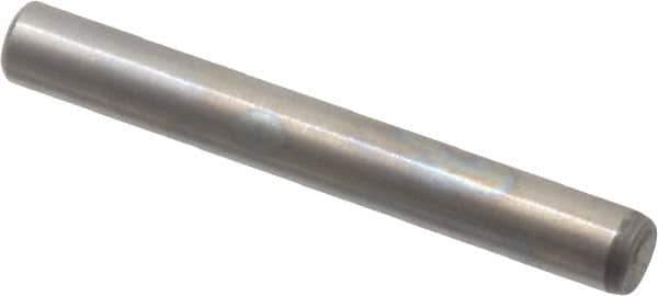 Value Collection - 1/8" Diam x 1" Pin Length Alloy Steel Oversized Dowel Pin - C 50-58 Hardness, 3,200 Lb Breaking Strength, 1 Beveled & 1 Rounded End - Eagle Tool & Supply