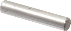Value Collection - 3/16" Diam x 1" Pin Length Alloy Steel Oversized Dowel Pin - C 50-58 Hardness, 7,200 Lb Breaking Strength, 1 Beveled & 1 Rounded End - Eagle Tool & Supply